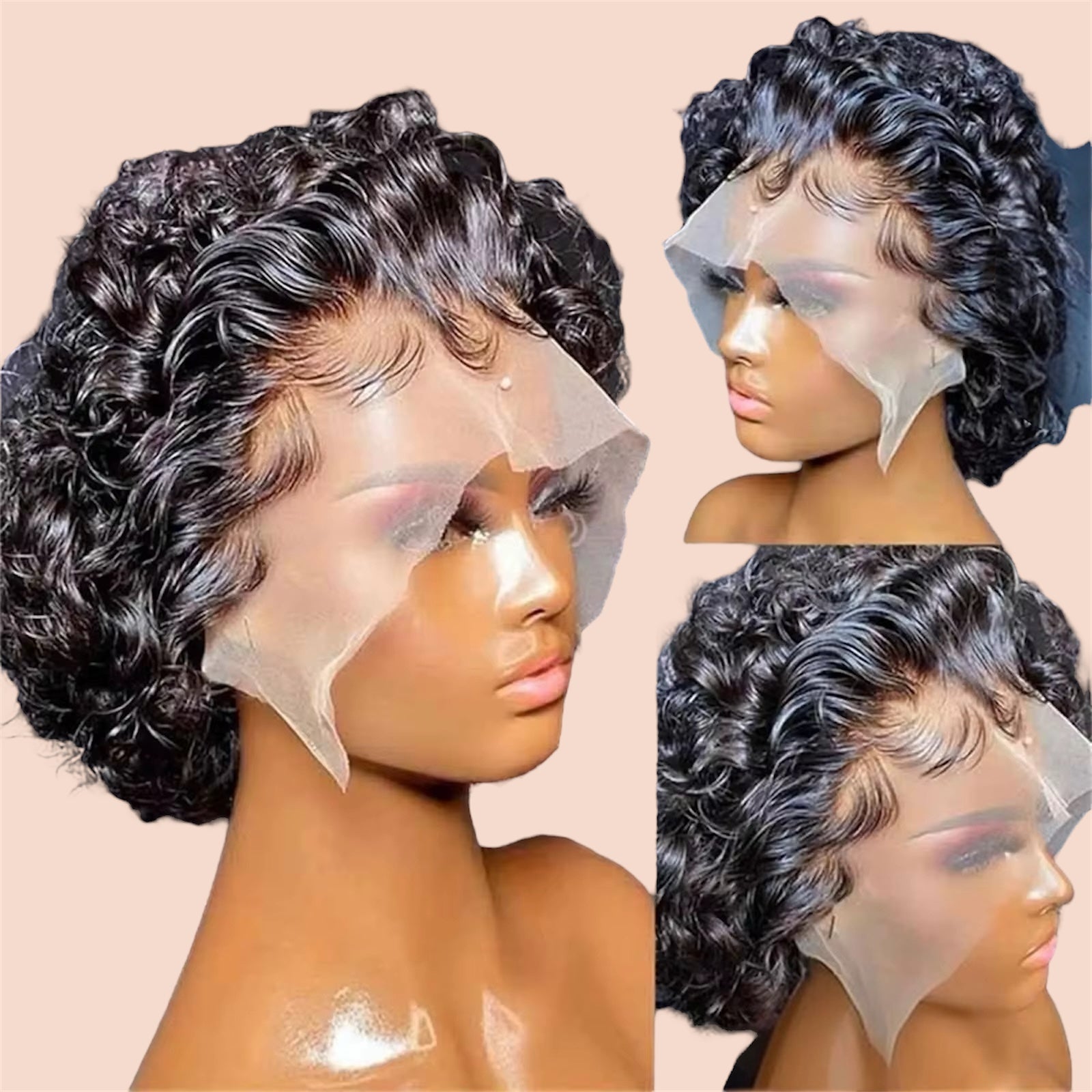 TP 13X4 Lace Frontal Curly Pixie Wig