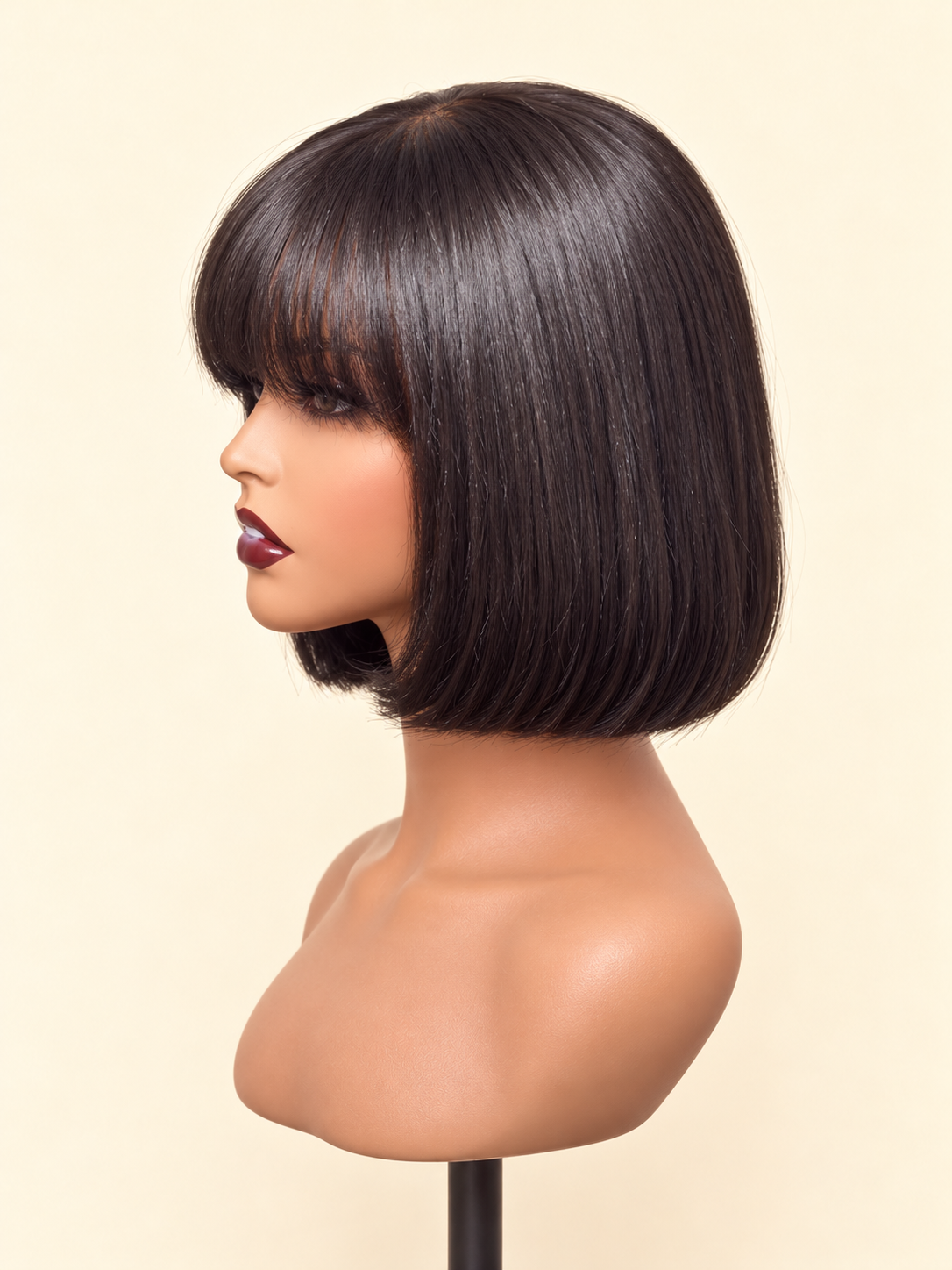 Lilly 10” Custom 2x6 HD Lace Fringe-Bob Wig