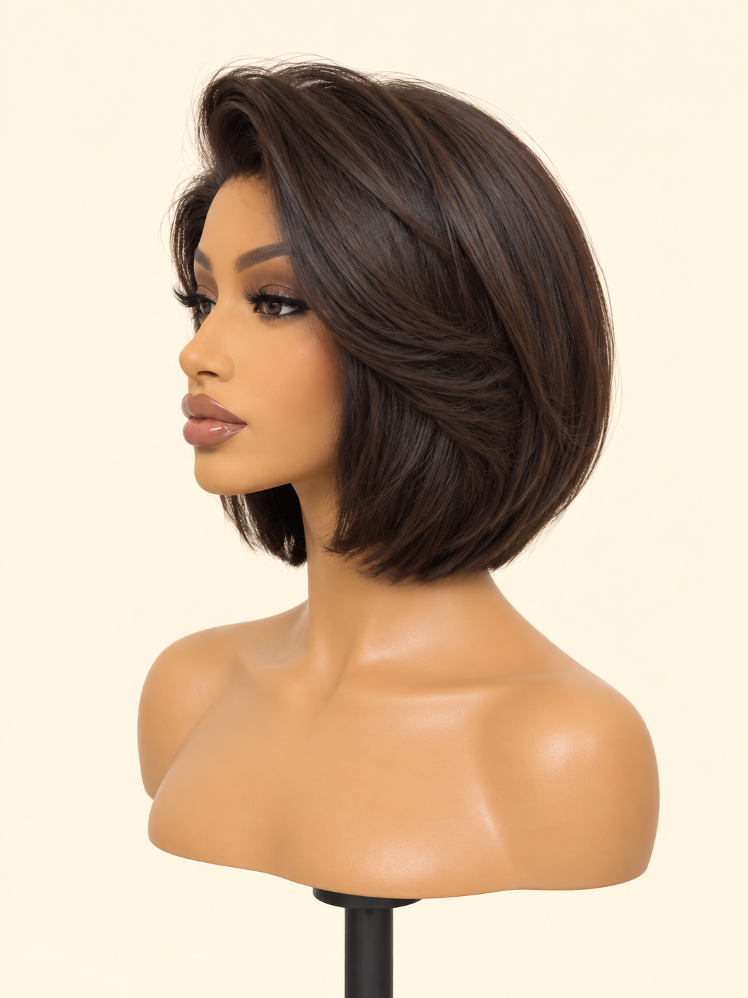 Fina 10” Custom 5x5 HD Lace Layered Bob Wig