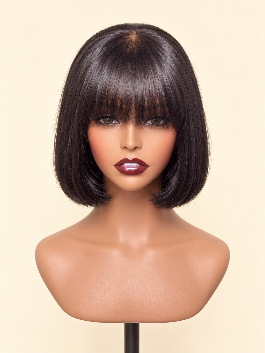 Lilly 10” Custom 2x6 HD Lace Fringe-Bob Wig