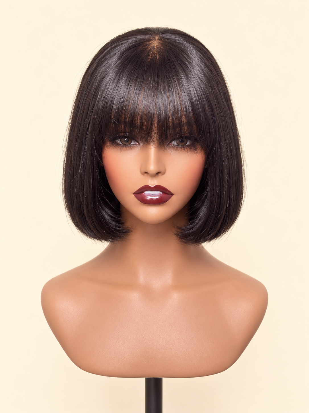 Lilly 10” Custom 2x6 HD Lace Fringe-Bob Wig