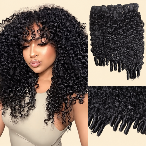 Curly Double-Draw Weft bundles