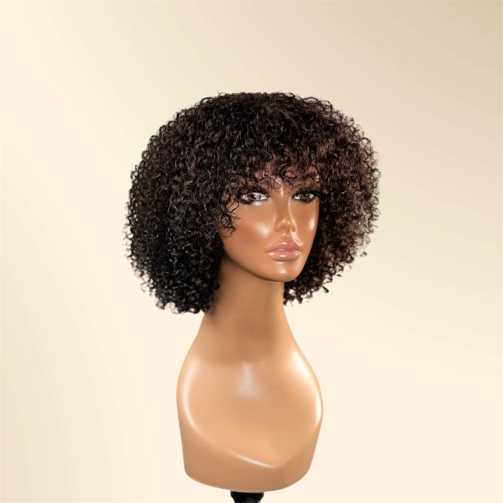 Custom 12 Inch Brazilian Curls Wig