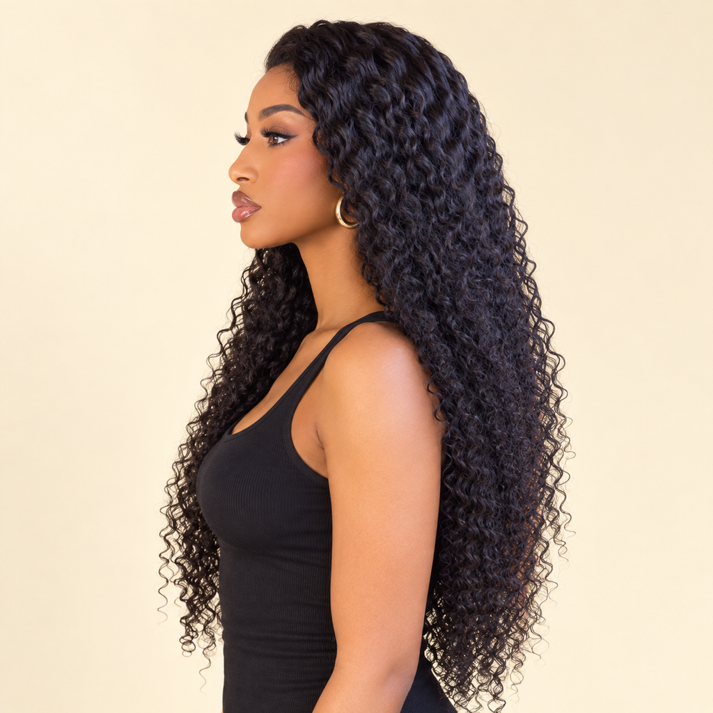 Custom 5×5 HD Lace Closure Deep Waves Wig