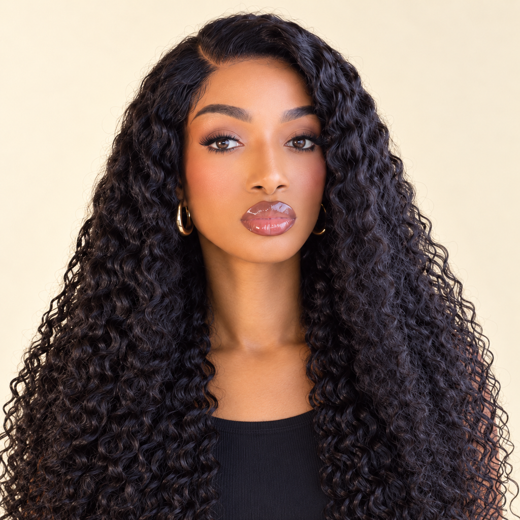 Custom 5×5 HD Lace Closure Deep Waves Wig